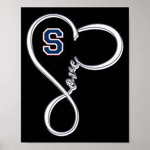 Parkersburg South Patriots Logo Infinity Love Hs  Poster
