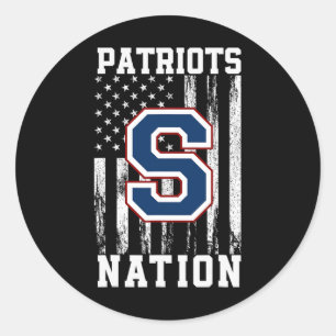 Parkersburg South Patriots Logo Nation Hs 2  Classic Round Sticker