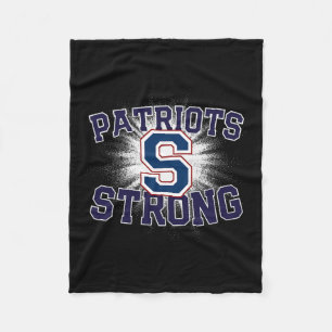 Parkersburg South Patriots Logo Strong Flag Hs  Fleece Blanket