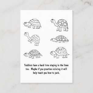 Parking Between the Lines - Coloring Book Note Business Card