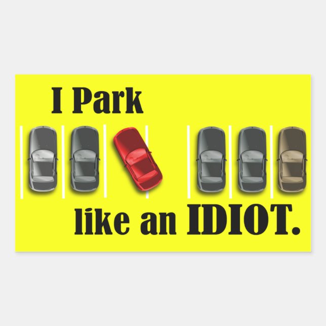 Parking Idiot Sticker (Front)
