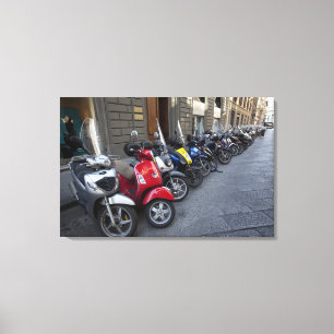 Parking is extremelly hard to find, Scooters are Canvas Print
