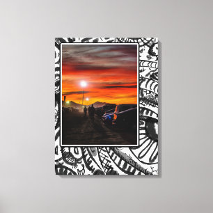 Parking lot at Dusk Canvas Print