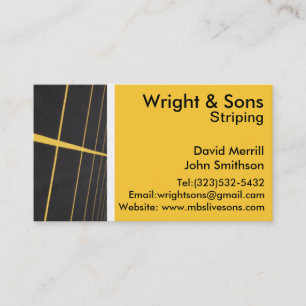 Parking lot striping business card