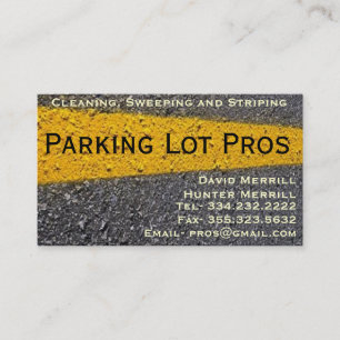 Parking lot striping business card