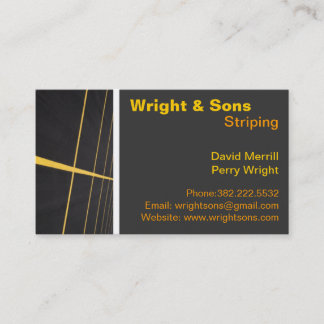 Parking lot Striping maintenance Business Cards