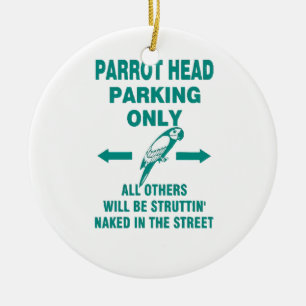 Parking only ceramic ornament