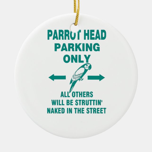 Parking only  ceramic ornament (Front)