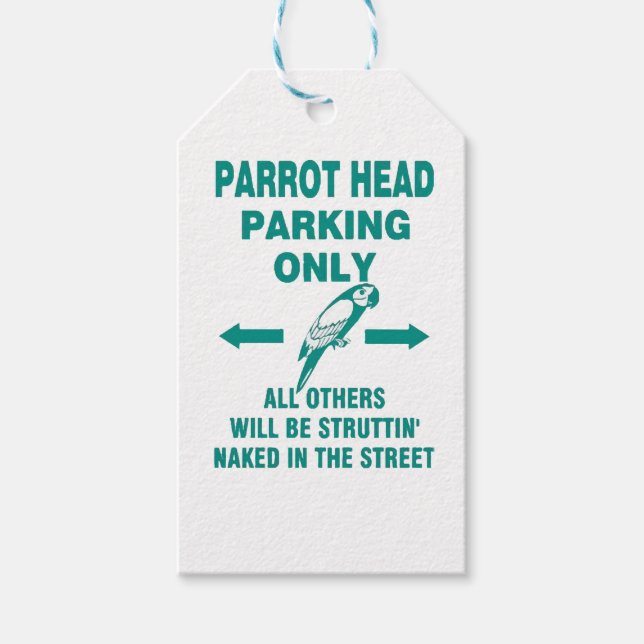 Parking only  gift tags (Front)