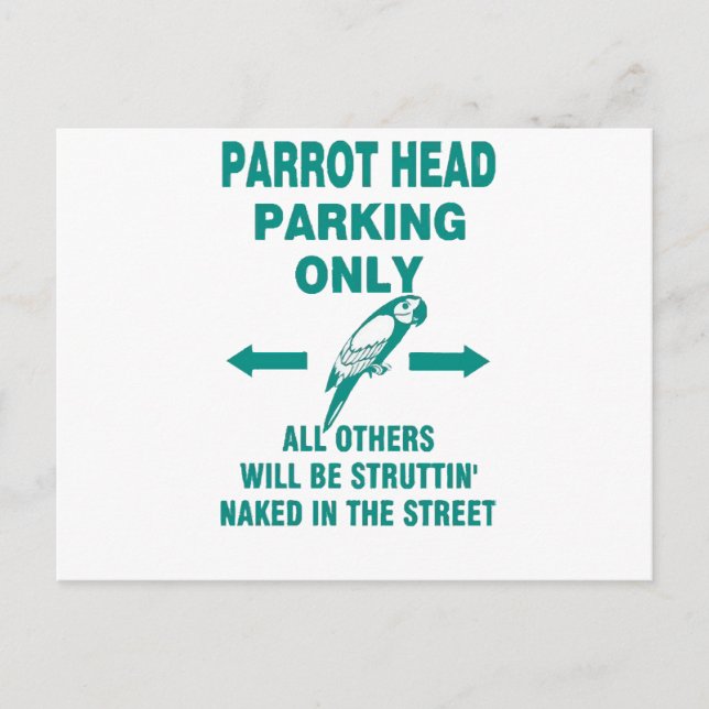 Parking only  holiday postcard (Front)