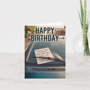 Parking Reminder Birthday Card