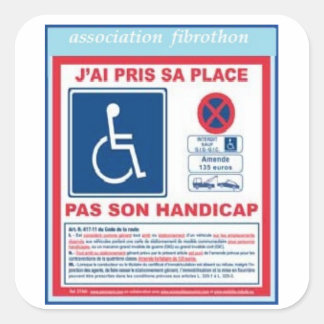 parking sticker2 square sticker