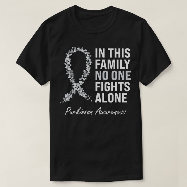 Parkinson Awareness Gray Ribbon  T-Shirt (Design Front)