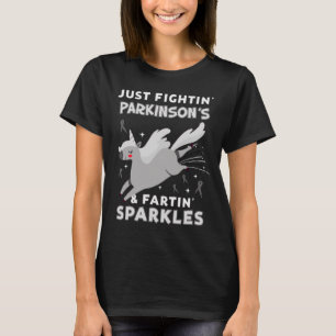 Parkinson’s appendix cancer unicorn farting sparkl T-Shirt