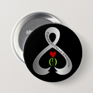 Parkinson"s Awareness Ribbon   3 Inch Round Button