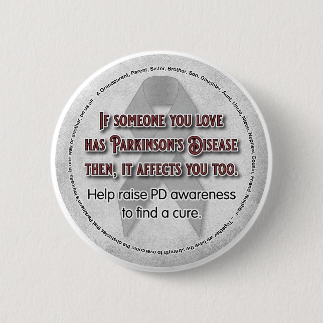 Parkinson's Awareness If Someone You Love 2 Inch Round Button (Front)