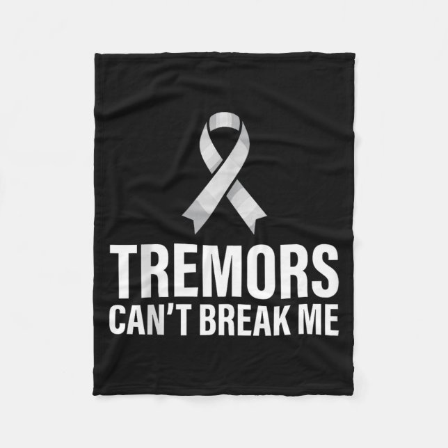 Parkinson's awareness support squad grey ribbon fleece blanket (Front)