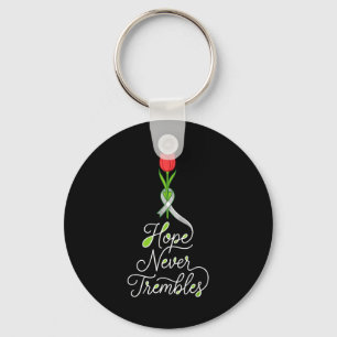 Parkinson's awareness support squad grey ribbon  keychain