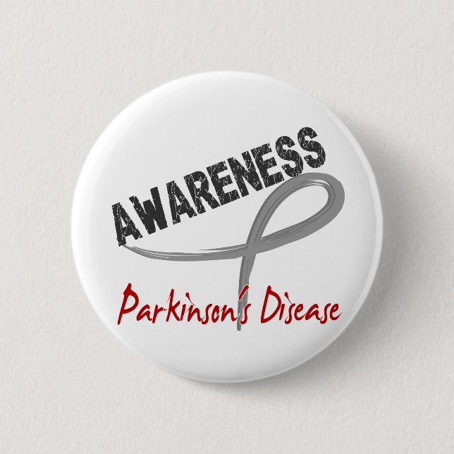 Parkinson's Disease Awareness 3 2 Inch Round Button (Front)