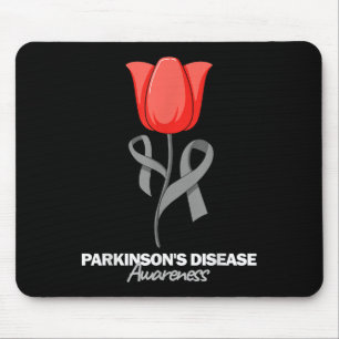 Parkinsons Disease Awareness April Month Red Tulip Mouse Pad