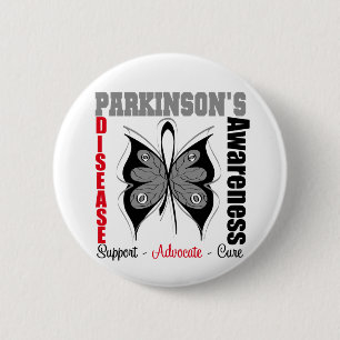 Parkinson's Disease Awareness Butterfly 2 Inch Round Button