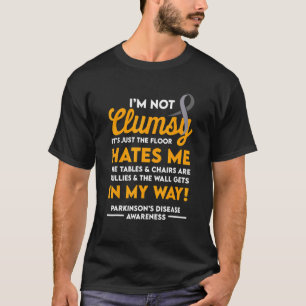 Parkinsons Disease Awareness Clumsy Warrior Surviv T-Shirt