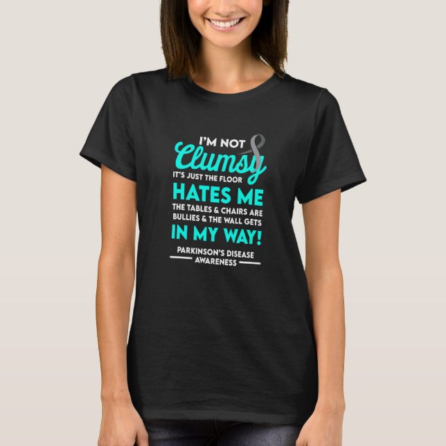 Parkinsons Disease Awareness Clumsy Warrior Surviv T-Shirt (Front)