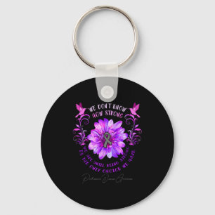 Parkinsons Disease Awareness Flower We Dont Know  Keychain
