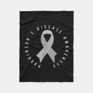 Parkinsons Disease Awareness Month April Support Fleece Blanket