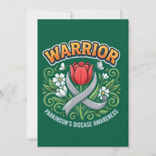 Parkinson's Disease Awareness Warrior Red Tulip Holiday Card