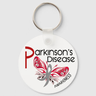 Parkinsons Disease BUTTERFLY 3.1 Keychain
