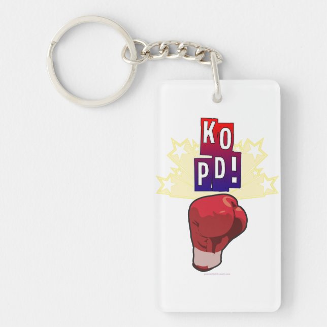 Parkinsons Disease Knockout Keychain (Front)