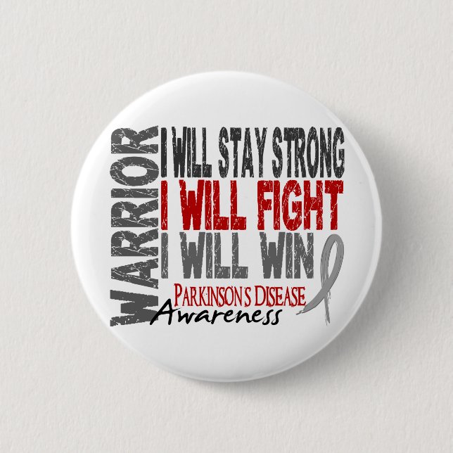 Parkinson's Disease Warrior 2 Inch Round Button (Front)