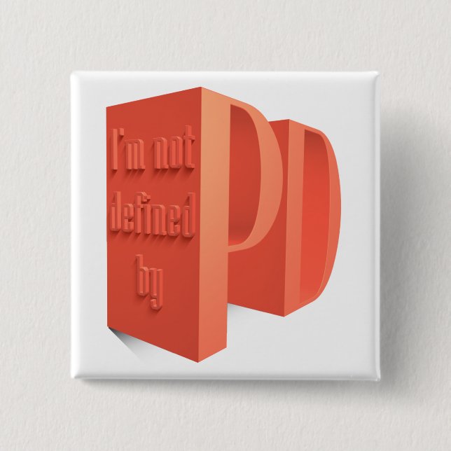 Parkinsons Does Not Define Me II 2 Inch Square Button (Front)