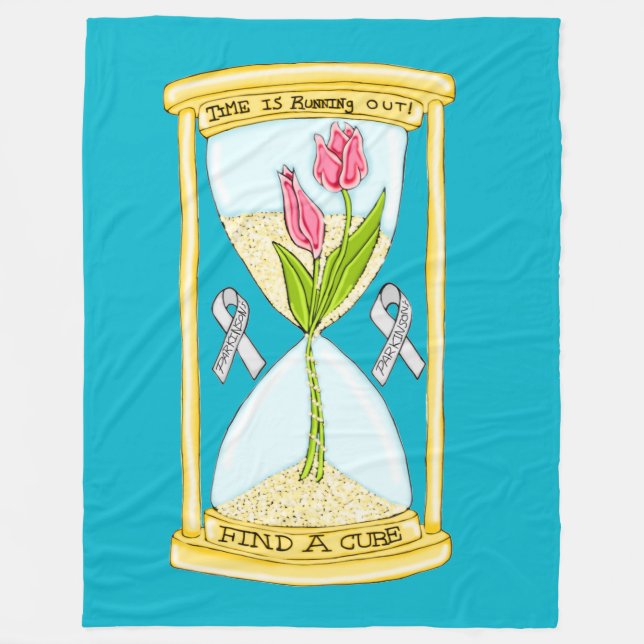 Parkinson's Find a Cure Fleece Blanket (Front)