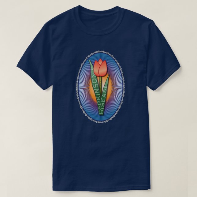 Parkinsons Help Find a Cure Tulip with Quote T-Shirt (Design Front)