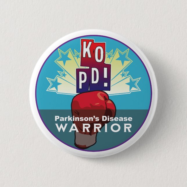 Parkinson's KO Warrior 2 Inch Round Button (Front)