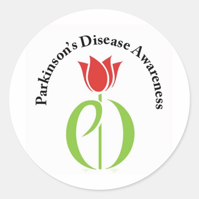 parkinson's walk, unity walk, awareness classic round sticker (Front)