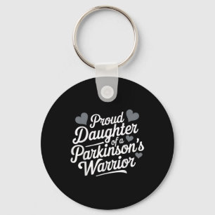 Parkinsons Warrior Proud Daughter Support Keychain