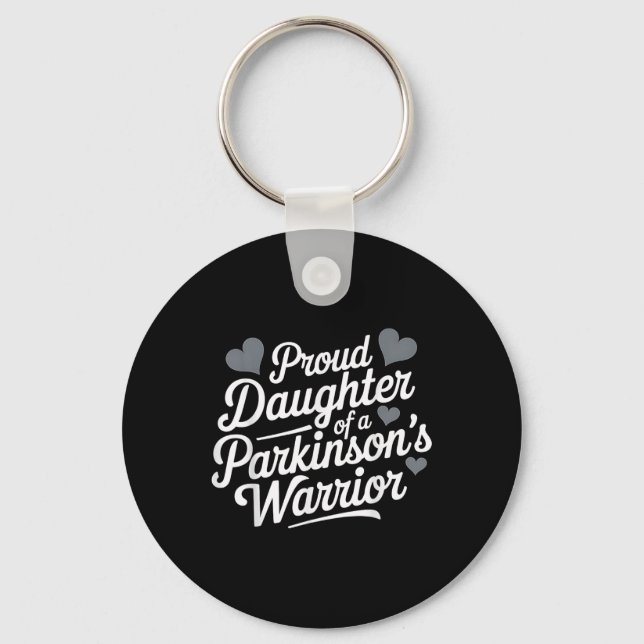 Parkinsons Warrior Proud Daughter Support Keychain (Front)
