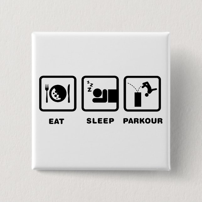 Parkour 2 Inch Square Button (Front)