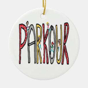 Parkour Ceramic Ornament