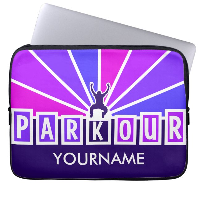 PARKOUR custom laptop sleeves (Front)