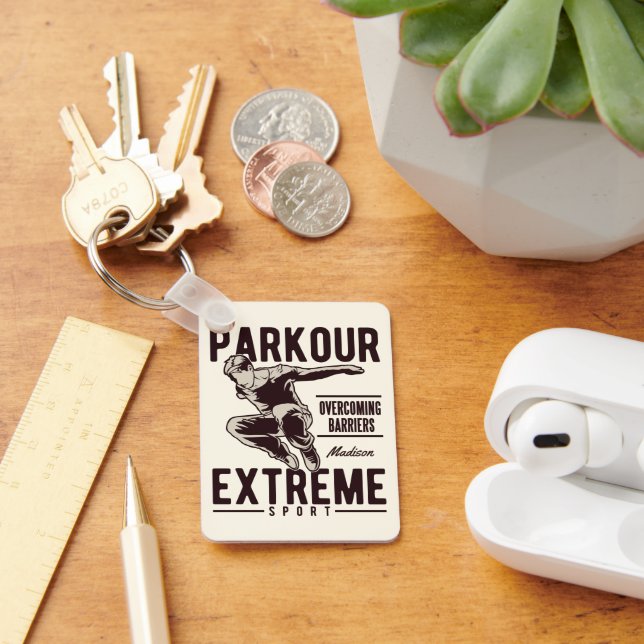 PARKOUR custom name Keychain (Desk)