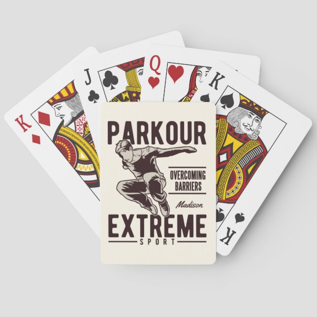 PARKOUR custom name Playing Cards (Back)
