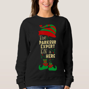 Parkour Expert Elf Christmas Matching Family Chris Sweatshirt
