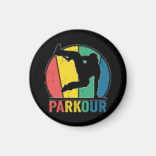 Parkour Free Running Training Traceur Retro Magnet
