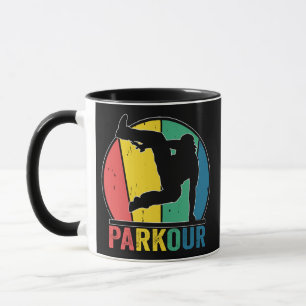 Parkour Free Running Training Traceur Retro  Mug