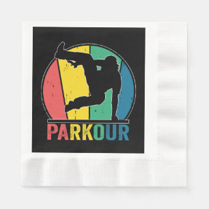 Parkour Free Running Training Traceur Retro Napkin