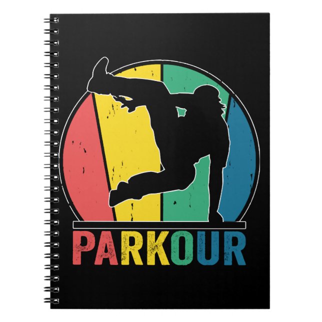 Parkour Free Running Training Traceur Retro  Notebook (Front)